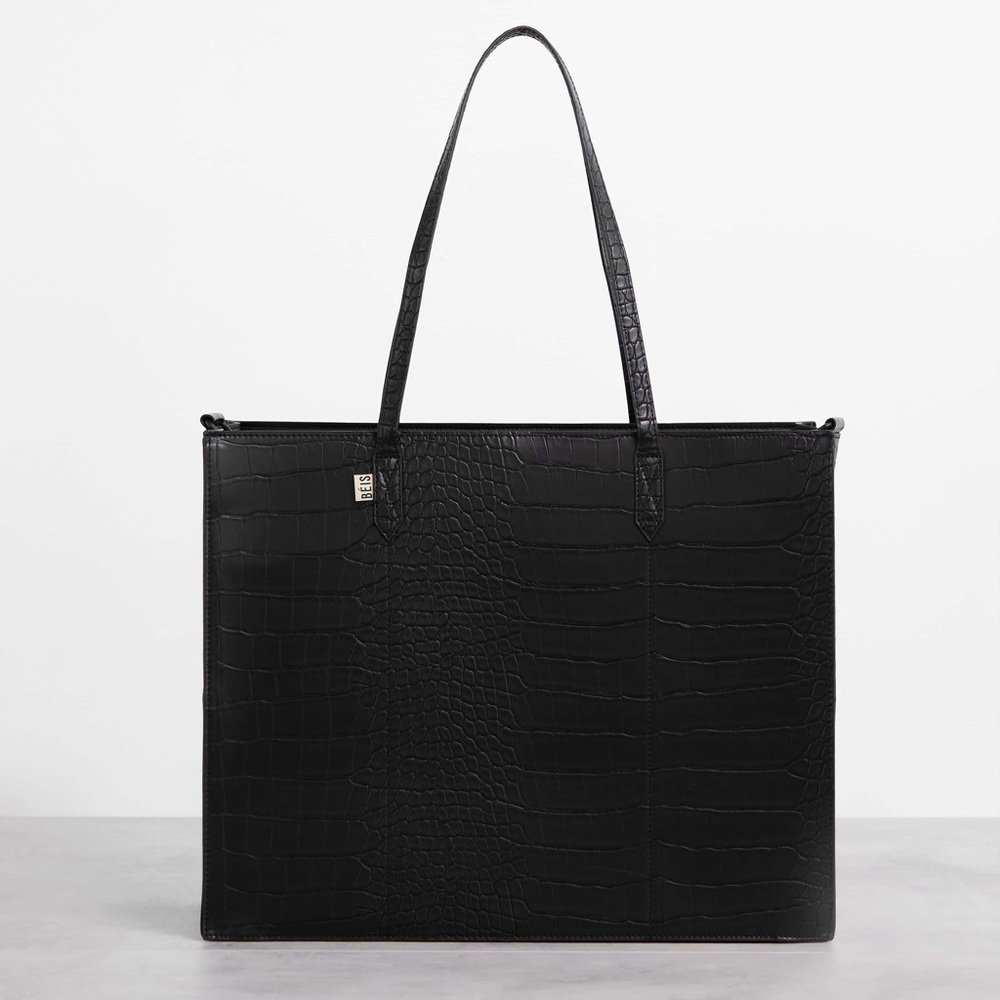 BEIS The Large Work Tote in Croc
